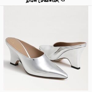 Sam Edelman Womens Vonn Pointed-Toe Mule Pumps shoes.Leather